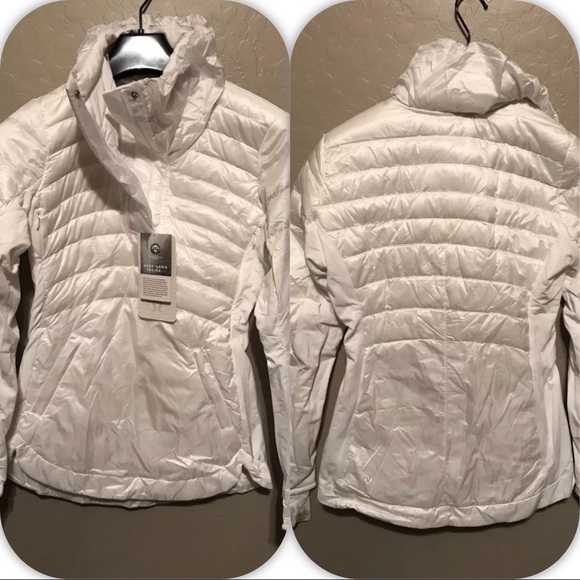NWT WHITE LULULEMON DOWN FOR A RUN PULLOVER - - 4 - Picture 4 of 8